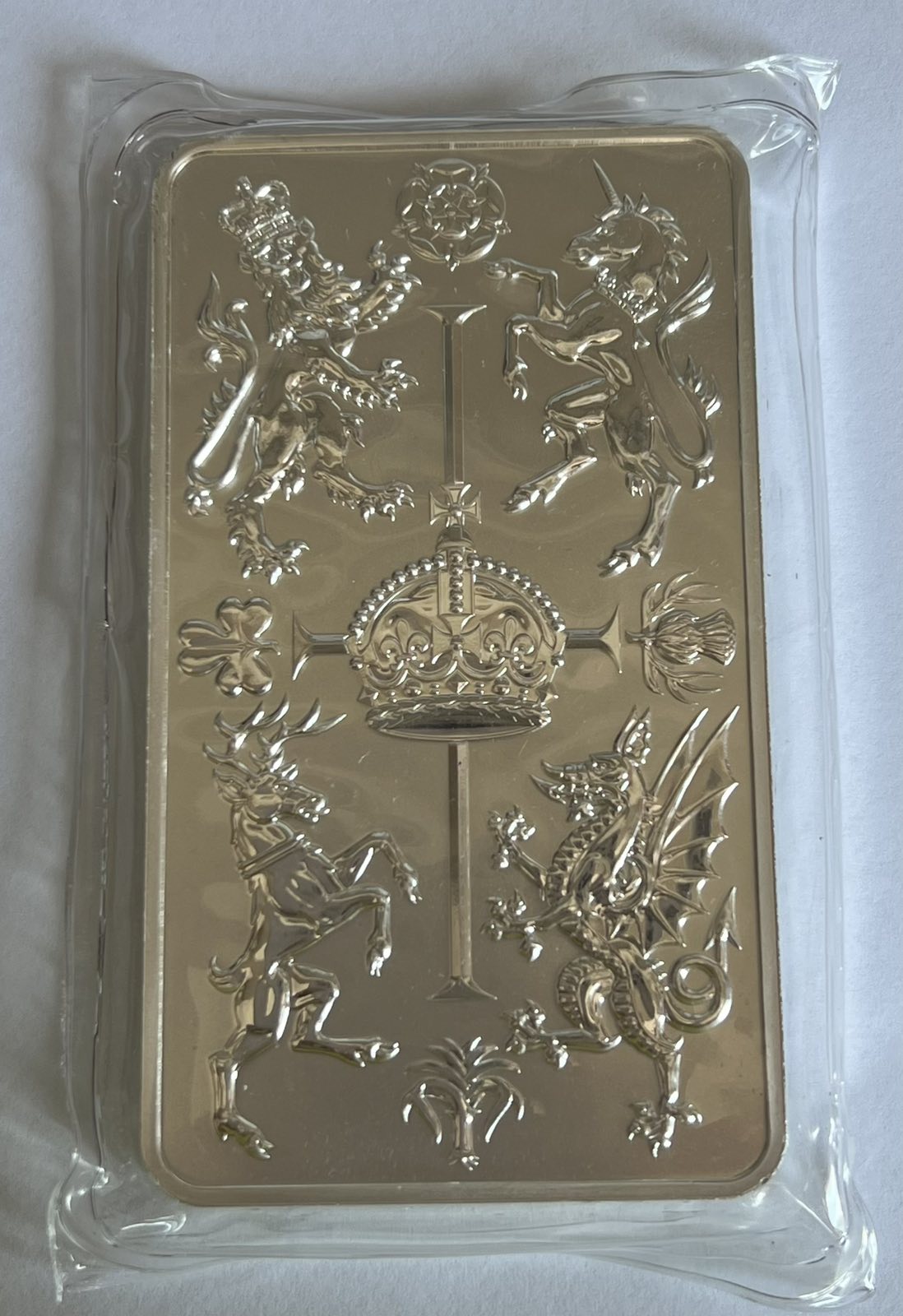 10 oz Silver Bar - The Royal Mint Celebration Bar in Mint-Sealed Packaging
