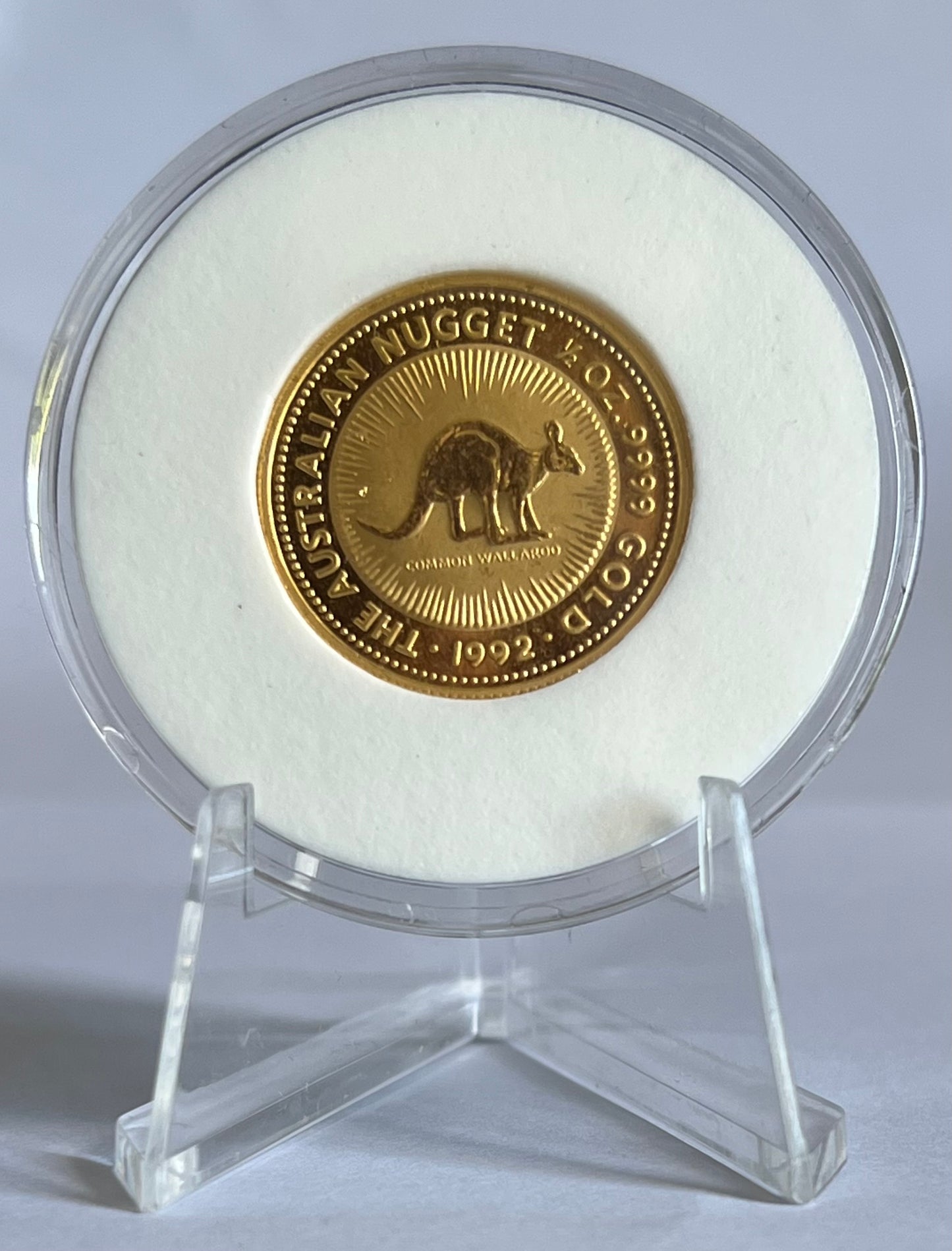 1992 Australia Kangaroo 1/2 oz Gold Coin AU in Capsule