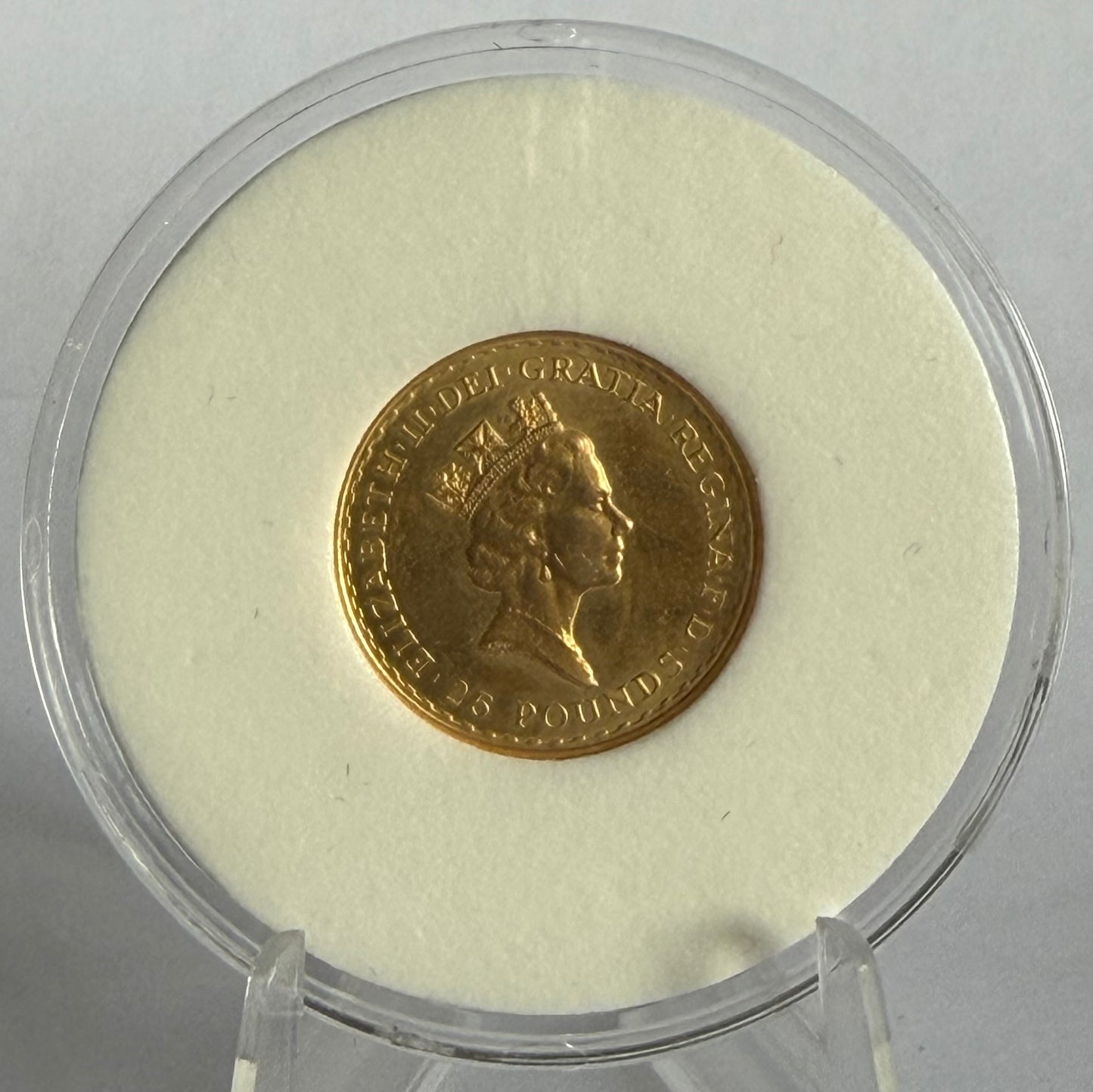 1987 Great Britain Britannia 1/4 oz Gold Coin in Capsule