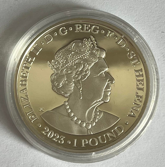 2023 1oz St Helena Faerie Queene - Una and the Lion .999 Silver Proof Coin