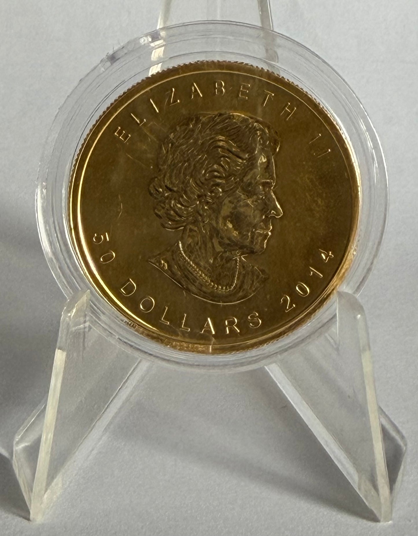 2014 Canada Maple Leaf 1 oz Gold Coin in Capsile