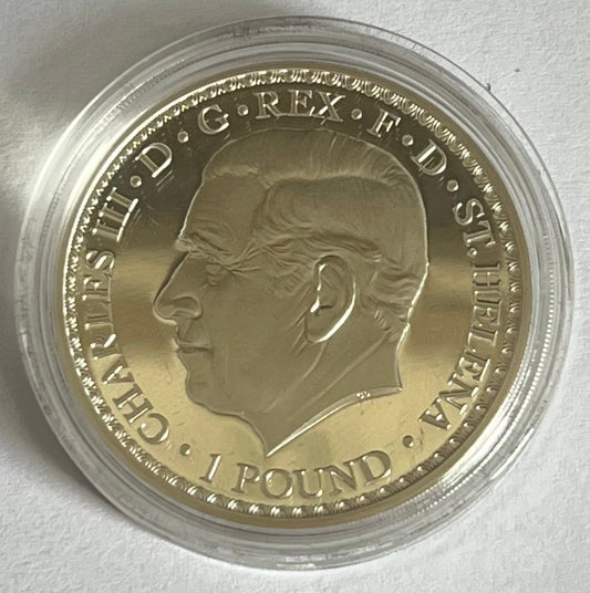 2023 St. Helena Una and the Lion 1 oz Proof Silver Coin in Capsule with Case and COA