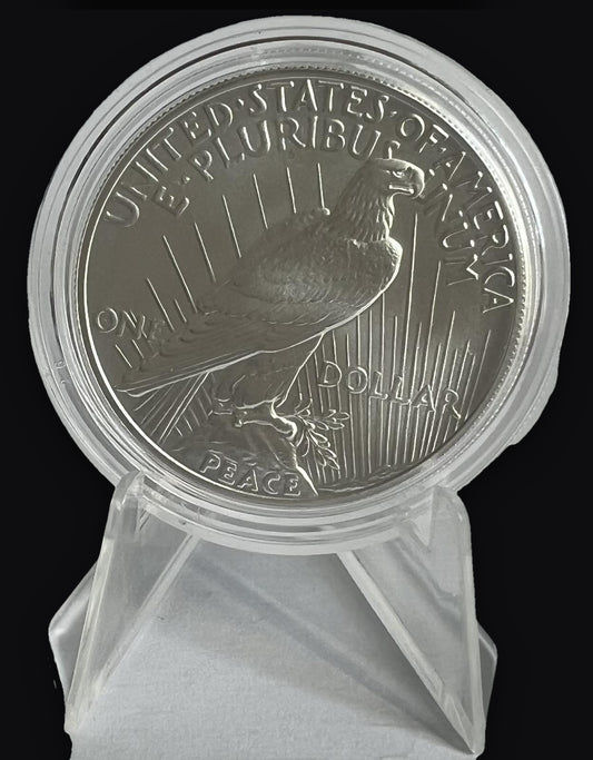 2024 Peace Dollar 0.858 troy oz Silver Coin BU in Capsule with Box and COA