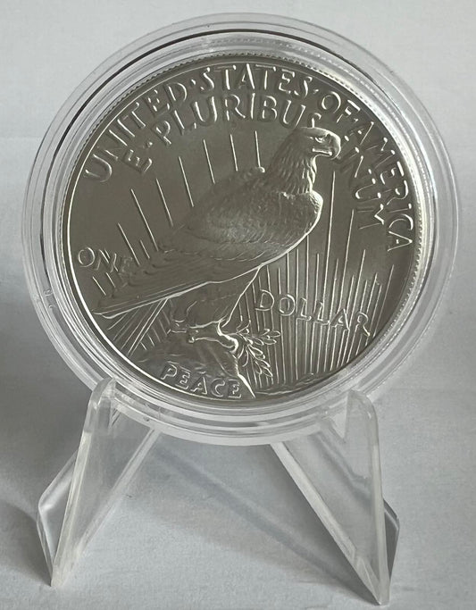 2024 Peace Dollar 0.858 troy oz Silver Coin BU in Capsule with Box and COA
