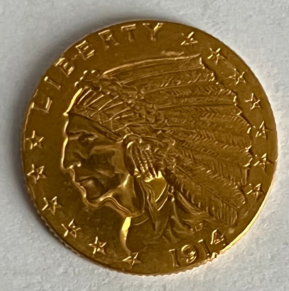 2 1/2 Dollars Indian Head - Quarter Eagle Gold Coin