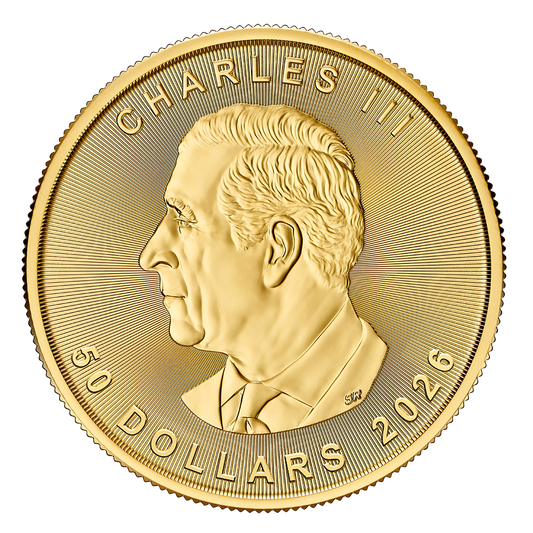 2026 Canadian Gold Maple Leaf 1 oz obverse (King Charles III)