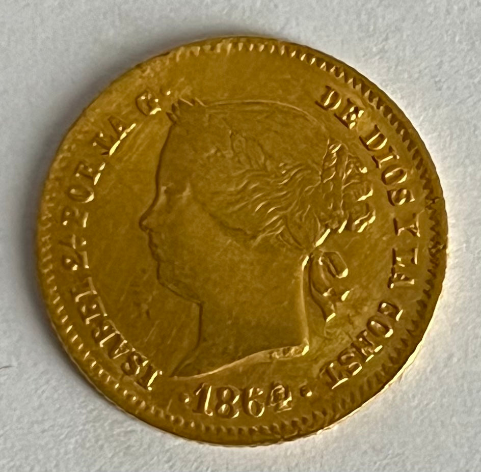 2 Pesos - Isabella II Gold Coin