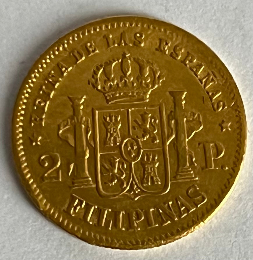 2 Pesos - Isabella II Gold Coin