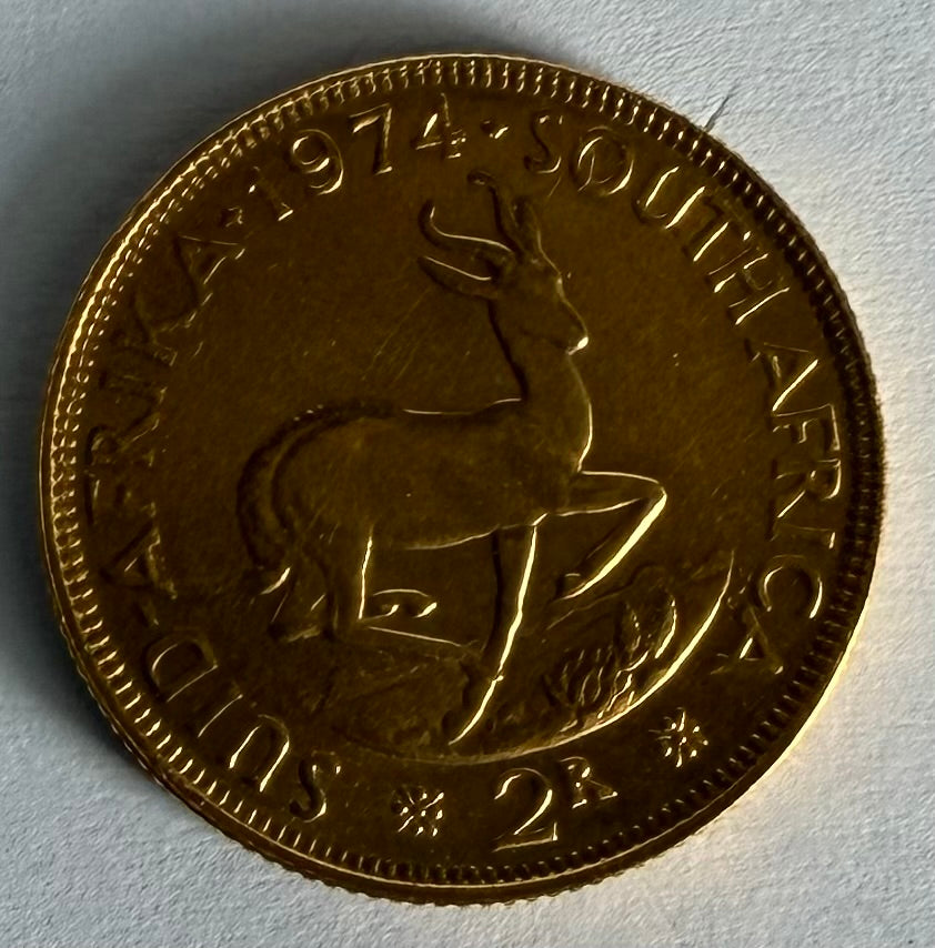 1974 2 Rand Gold Coin in Capsule