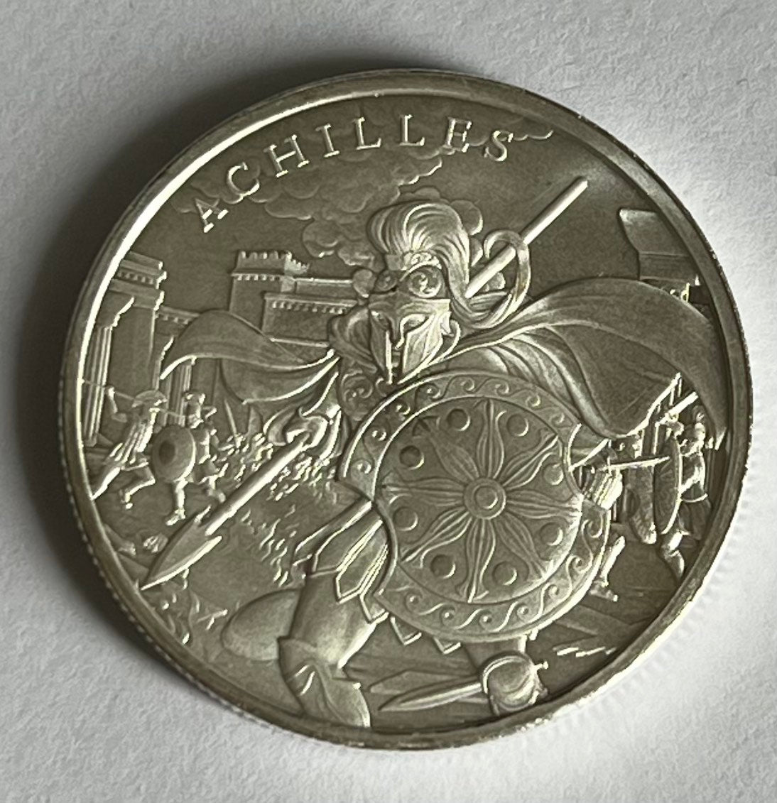 Legendary Warriors: Achilles 1 oz Silver Round BU in Capsule