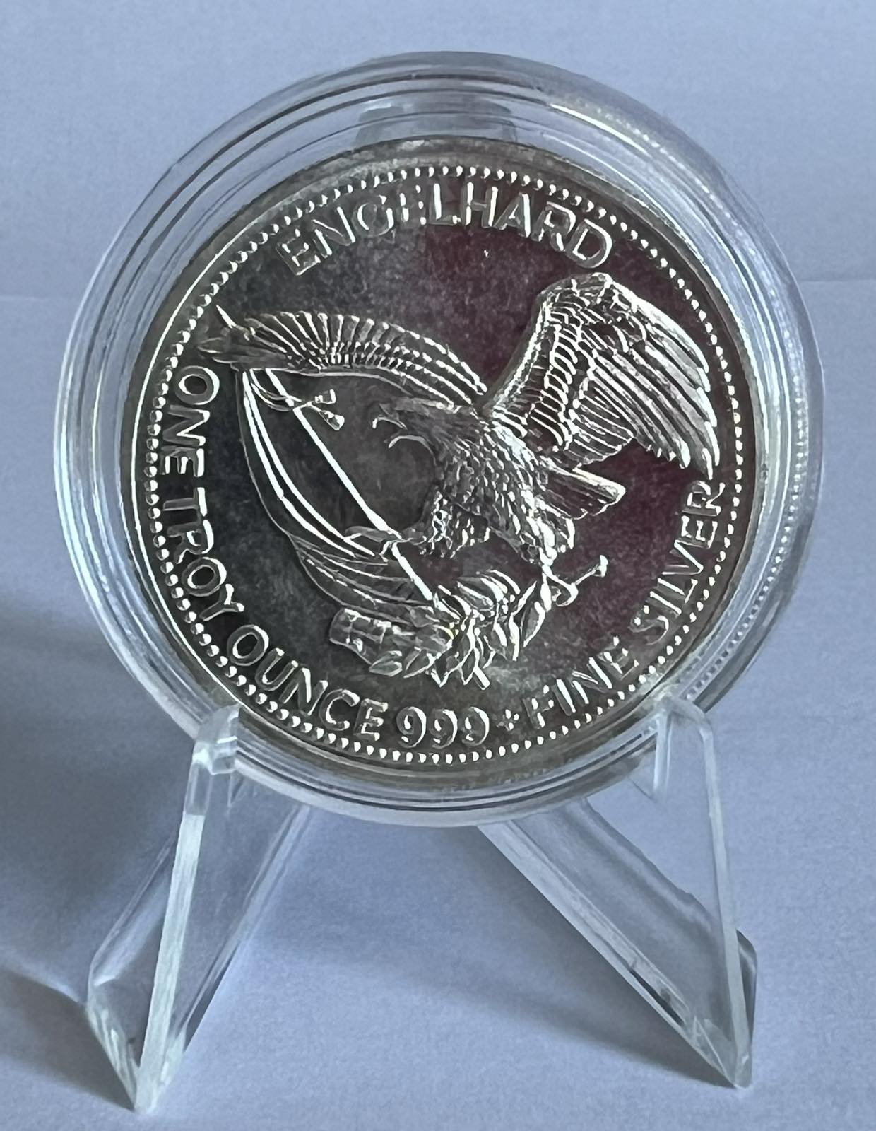 1 Ounce - Engelhard Mint The American Prospector (note: contains contact marks and toning)