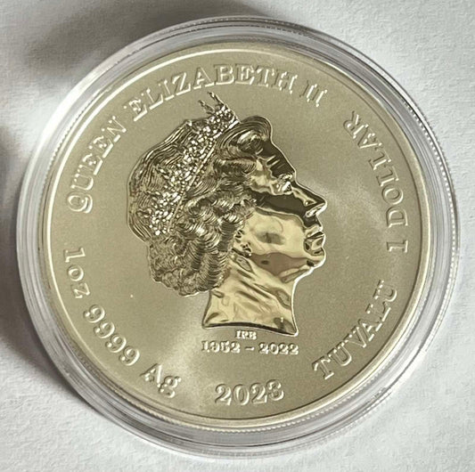 2023 Tuvalu 1 oz Silver Gods of Olympus BU (Ares)