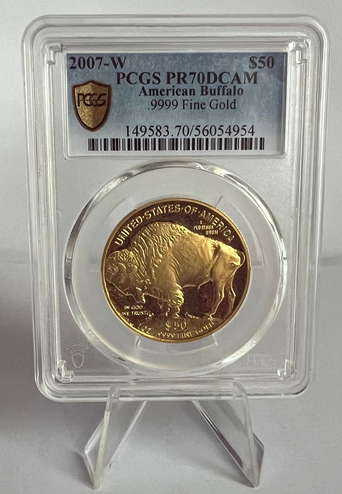 2007 American Buffalo 1 oz Proof Gold Coin PCGS PR70