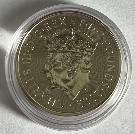 The Coronation of His Majesty King Charles III 2023 1 oz Silver Coin BU in Capsule