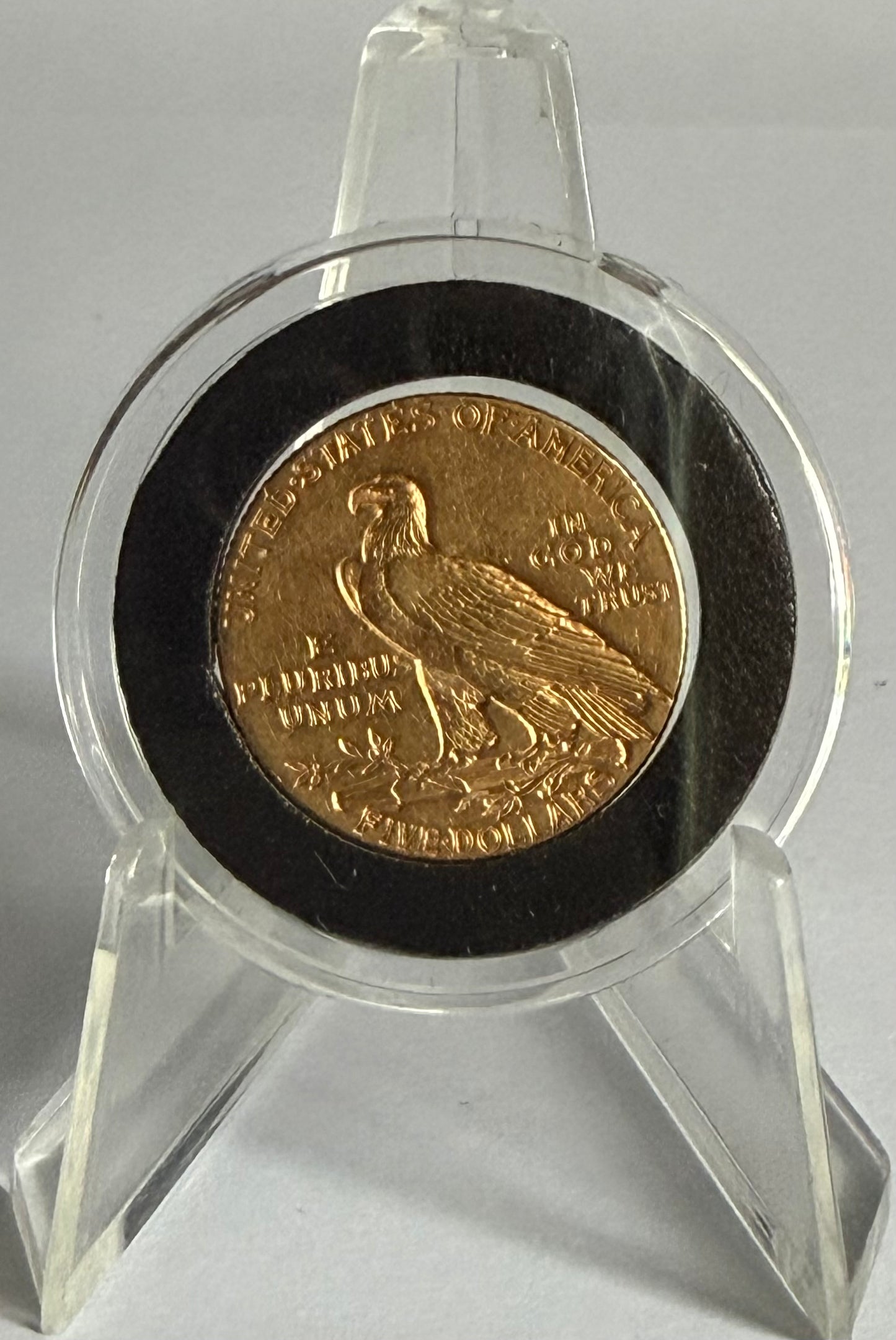 1913 Five Dollars Indian Head Gold Coin in Capsule