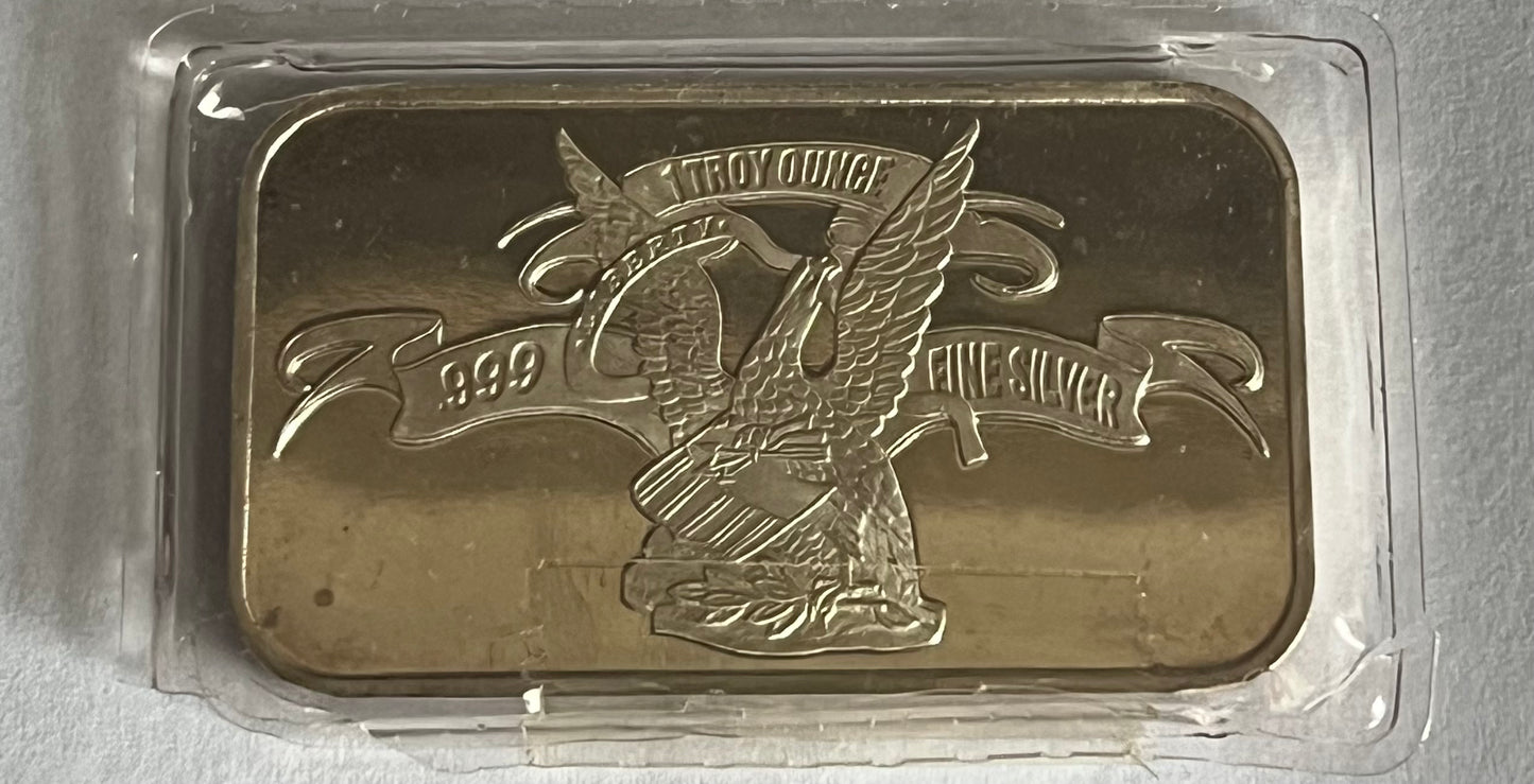 1 oz Generic Silver Bar in Mint-Sealed Packaging