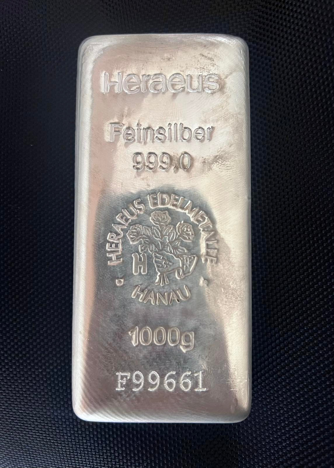 Heraeus 1kg Silver Bar