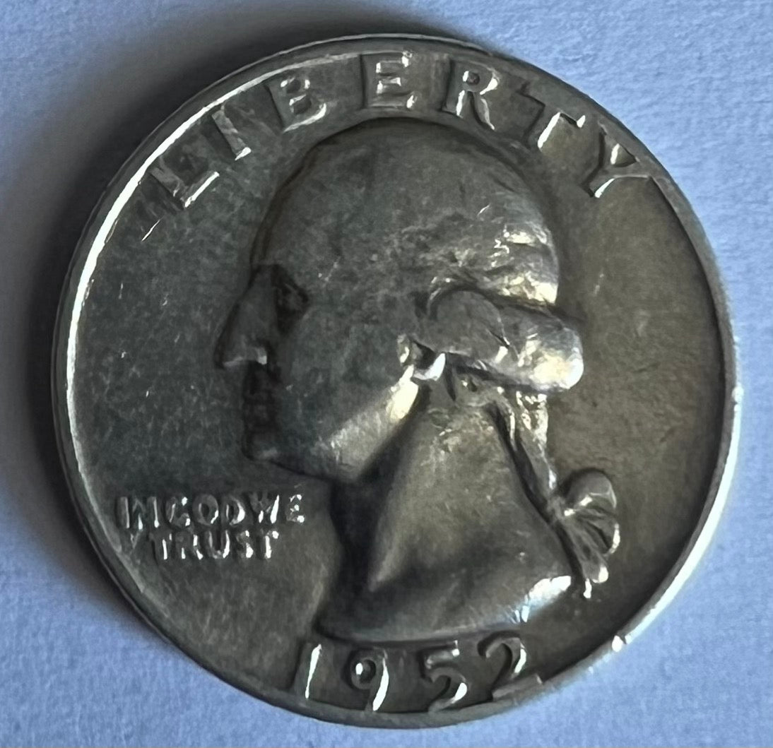 10 pieces 1/4 Dollar "Washington Silver Quarter" (note: assorted condition and design)