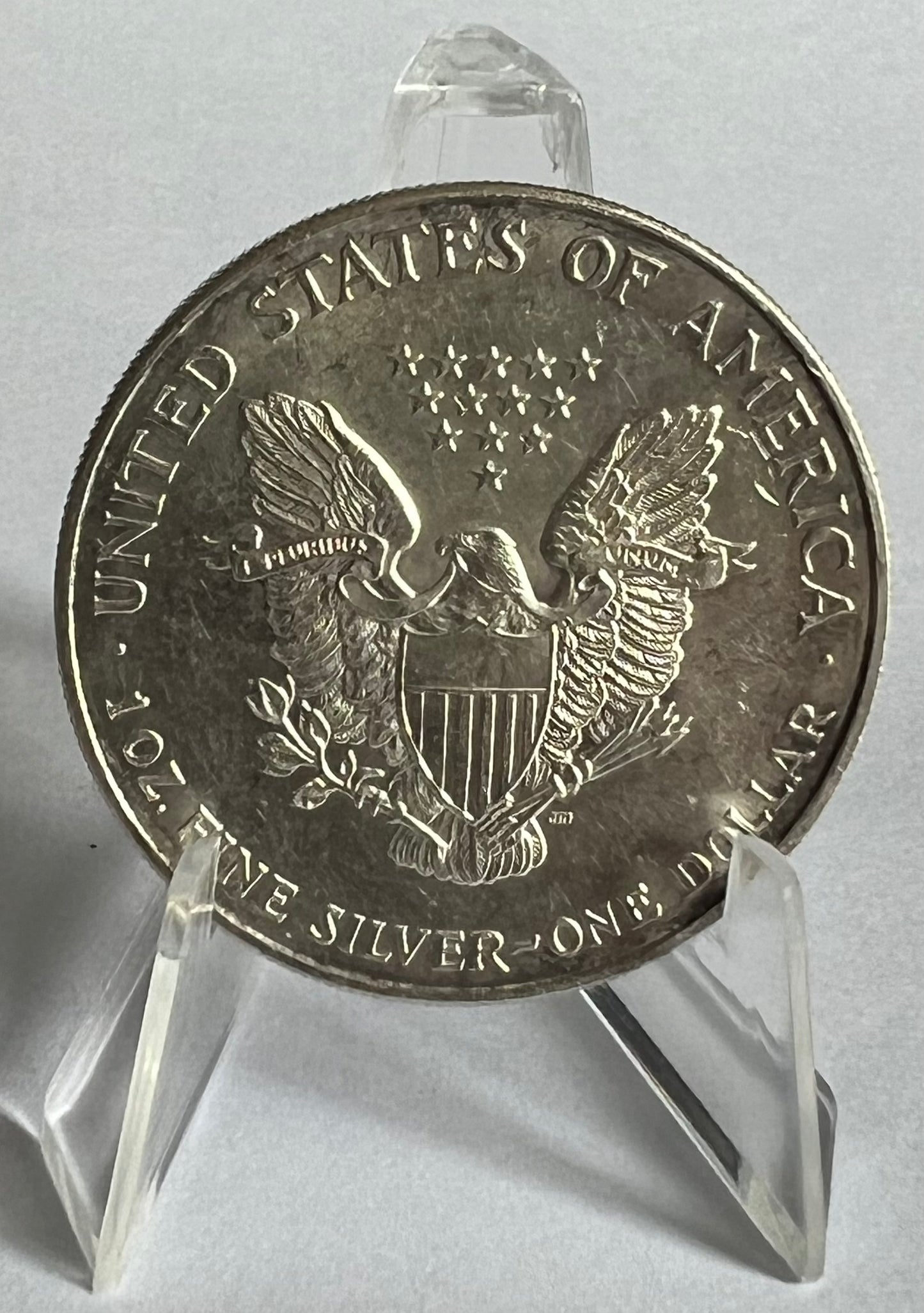 Random Year American Silver Eagle 1 oz Circulated Silver Coin (note: with heavy toning, milk spots, and no capsule)