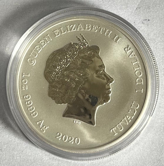 2020 Tuvalu $1 Marvel Series Venom 1 oz Silver Coin BU in Capsule