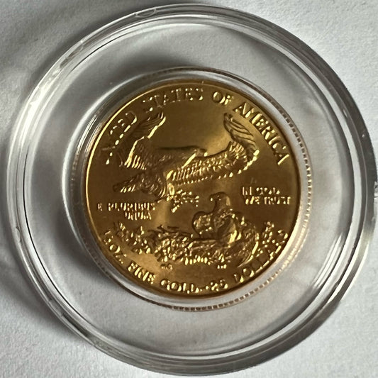 Random Year American Gold Eagle 1/2 oz Gold Coin in Capsule