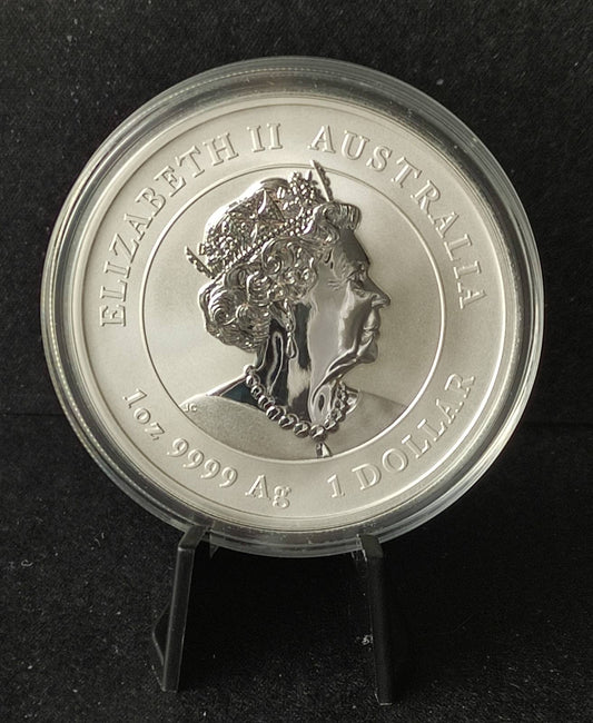 2022 Australia Lunar Tiger 1 oz Silver Coin BU in Capsule