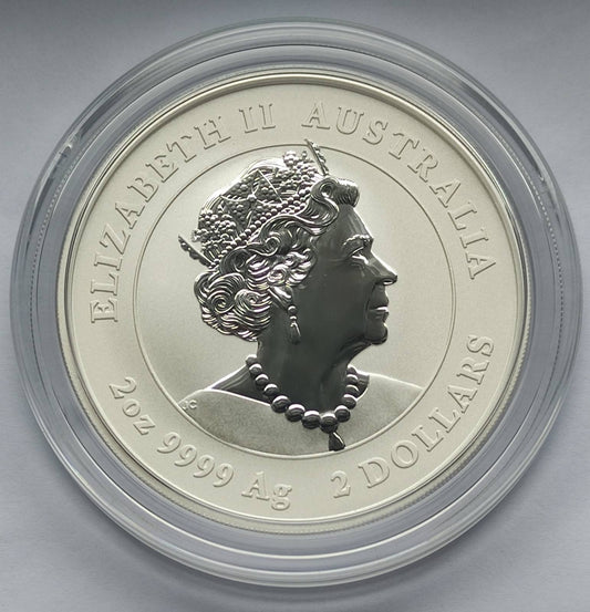 2022 Australia Lunar Tiger (Series III) 2 oz Colorized Silver Coin BU in Capsule