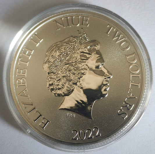 2022 Niue DC Comics Justice League: Aquaman 1 oz Silver Coin BU in Capsule