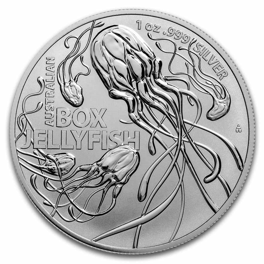 2023 Australia Box Jellyfish 1 oz Silver Coin BU in Capsule