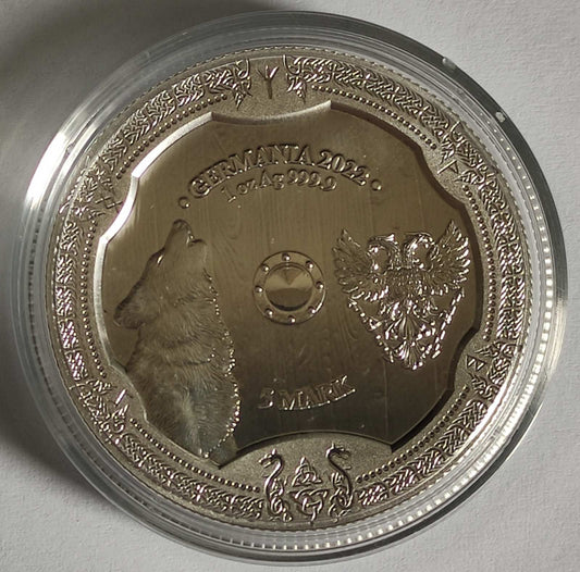 2022 Germania Valkyries: Hildegard 1 oz Silver Round BU in Capsule with COA