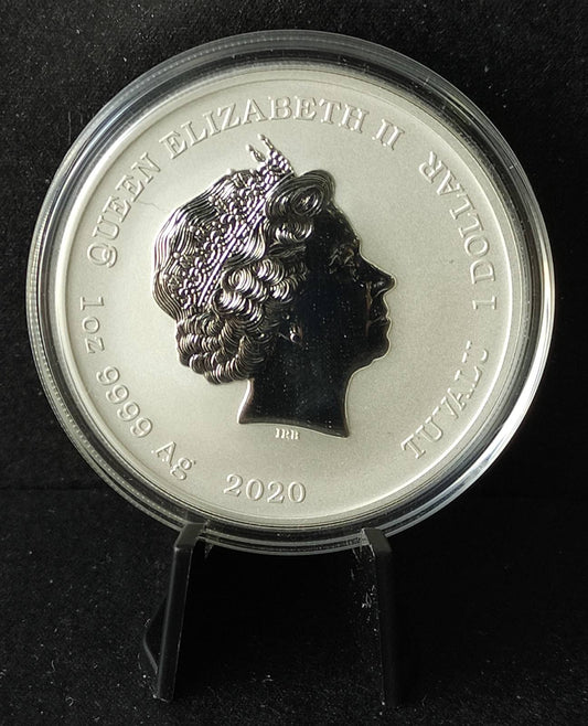 2020 Tuvalu The Simpsons: Krusty the Clown 1 oz Silver Coin BU in Capsule