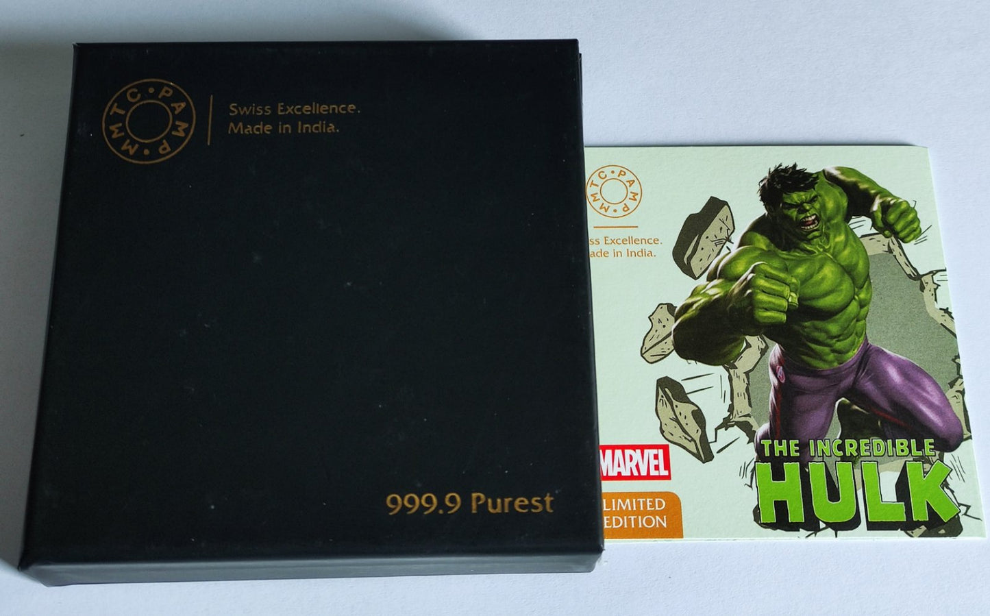 PAMP Marvel Hulk 1 oz Silver Coin in Acrylic Case with Box and COA