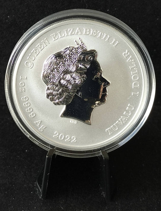 2022 Tuvalu Street Fighter: Ryu 1 oz Colorized Silver Coin BU in Capsule