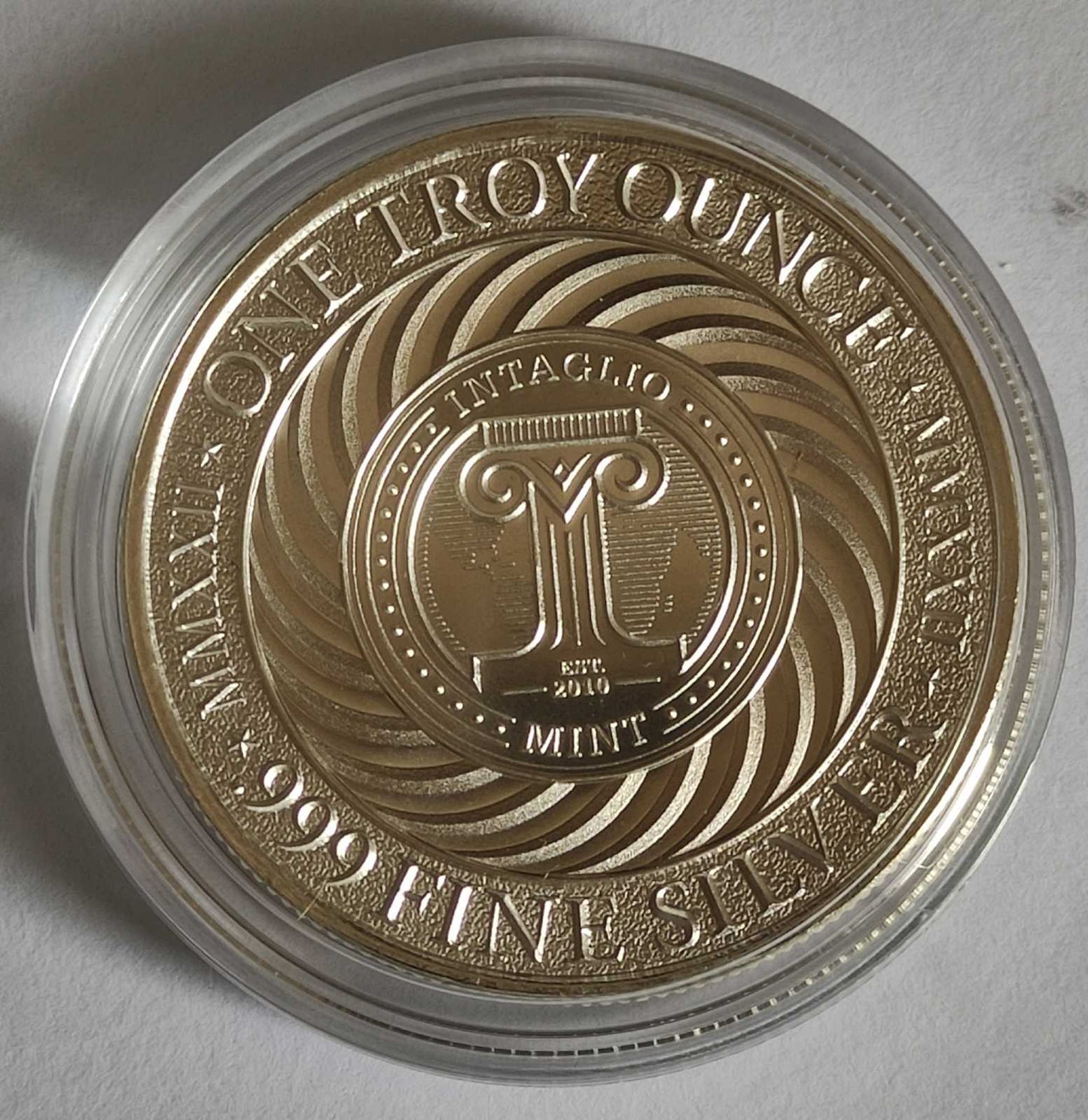 1 oz Silver Molon Labe Round Type X, New in Capsule