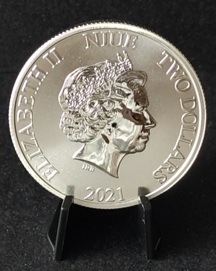 2021 Niue DC Comics Justice League: Superman 1 oz Silver Coin BU in Capsule