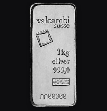 1 Kilo Valcambi Cast 999 Silver Bar