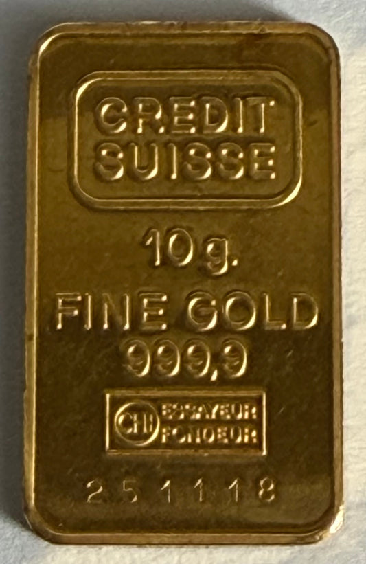 10g Credit Suisse Gold Bar