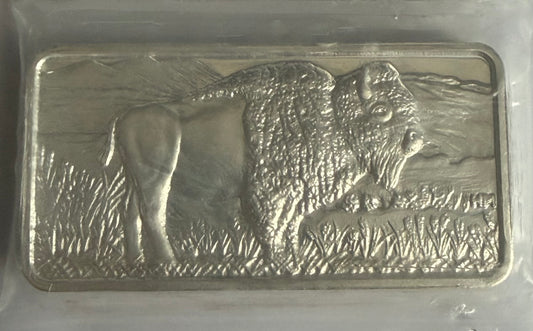 10 oz Buffalo Silver Bar in Mint-Sealed Packaging