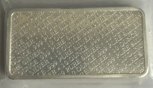 10 oz Buffalo Silver Bar in Mint-Sealed Packaging