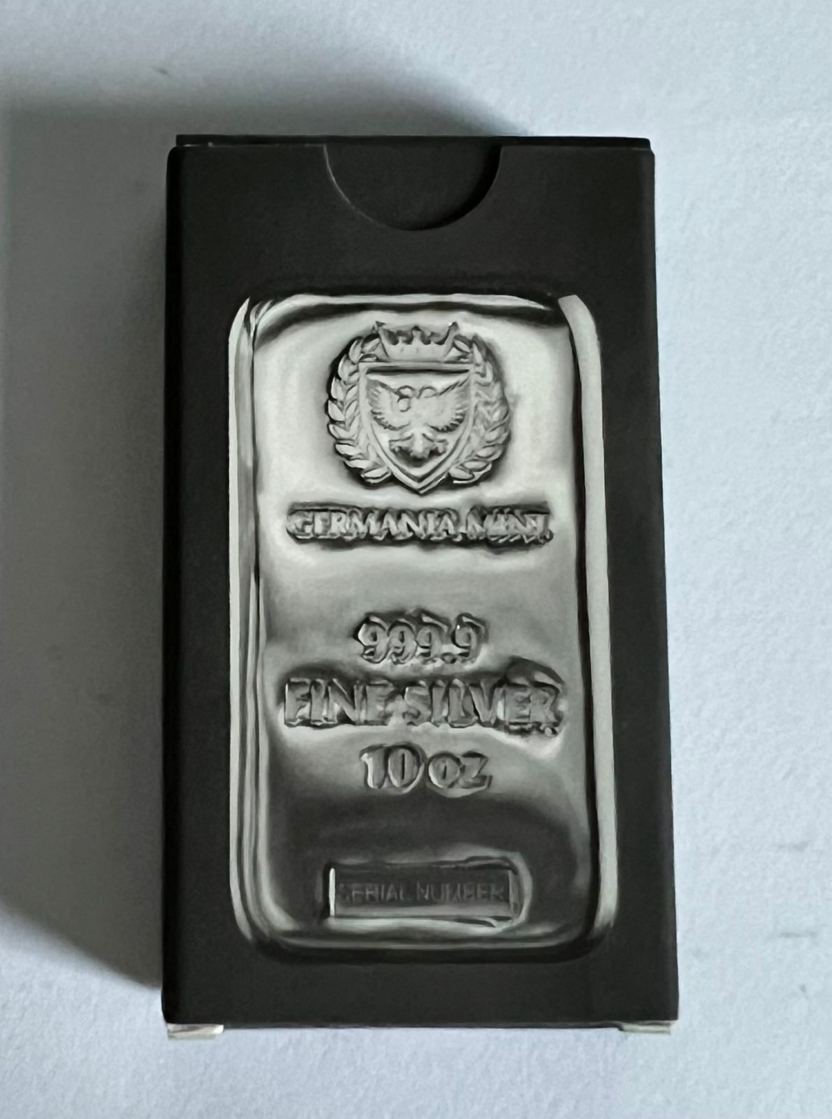 Silver 10 oz Germania Mint Cast Bar