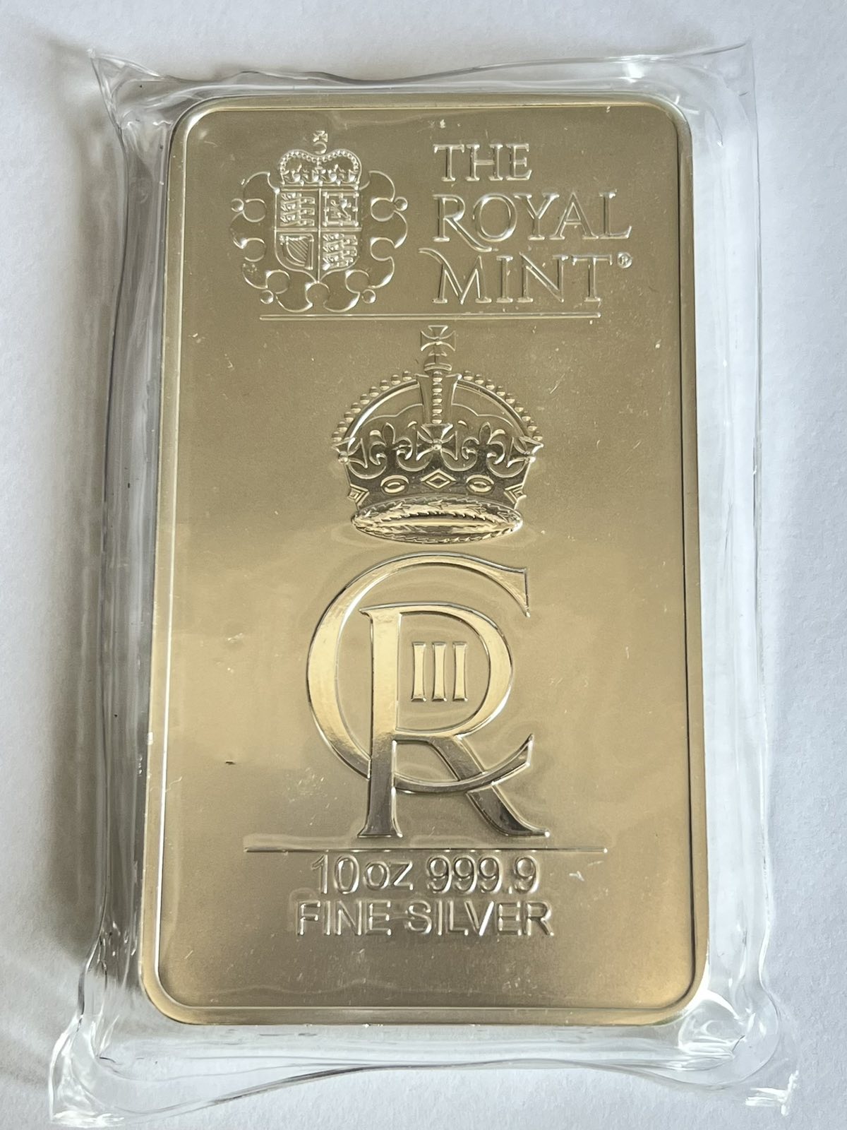 10 oz Silver Bar - The Royal Mint Celebration Bar in Mint-Sealed Packaging