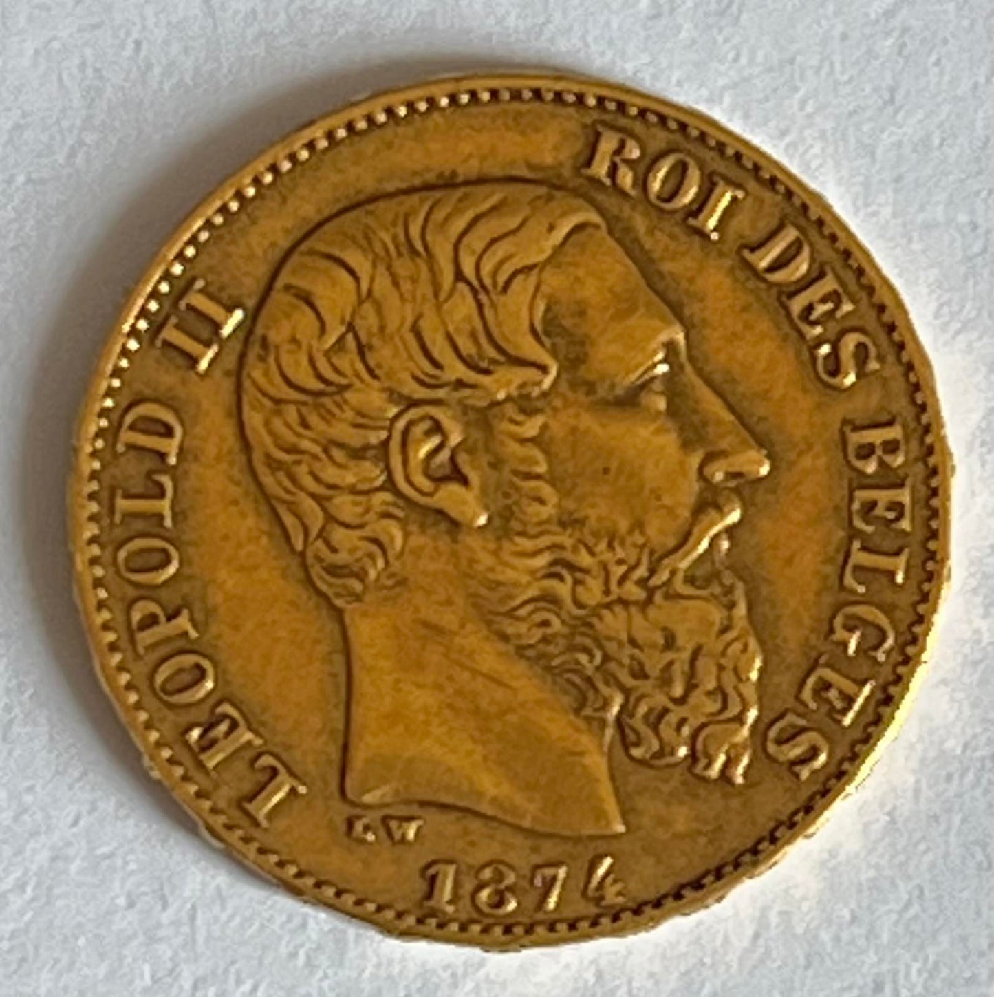 20 Francs - Léopold II Gold Coin