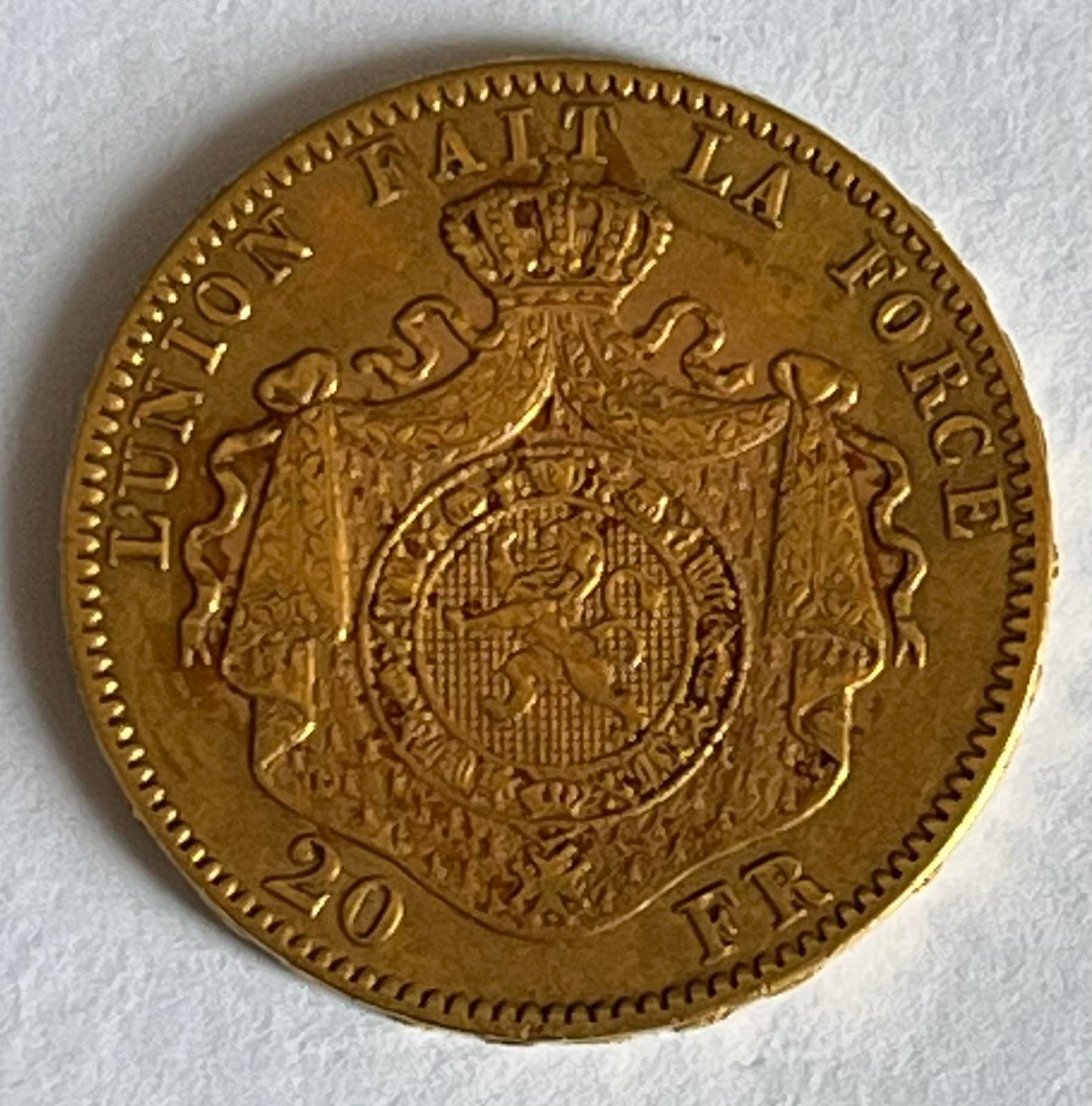 20 Francs - Léopold II Gold Coin