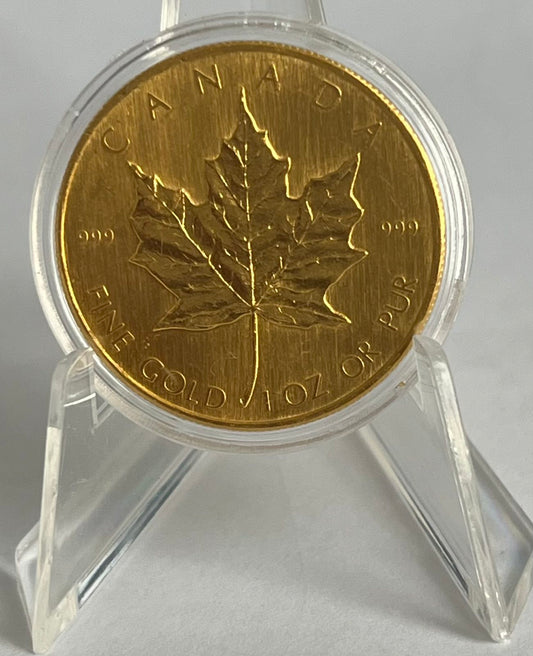 1979 Canada Maple Leaf 1 oz Gold Coin in Capsule (note: circulated condition)