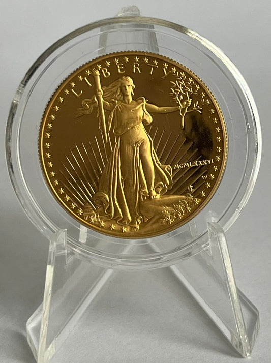 1986-W 1 oz Proof American Gold Eagle (w/Box & COA)