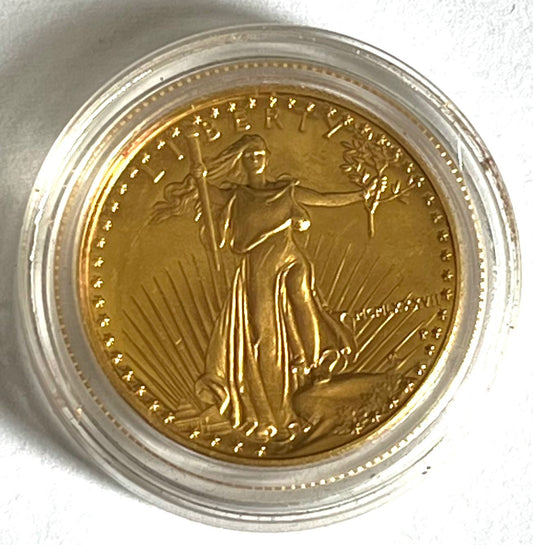 1987-P American Gold Eagle 1/2 oz Proof Gold Coin in Capsule (with hairline scratches)