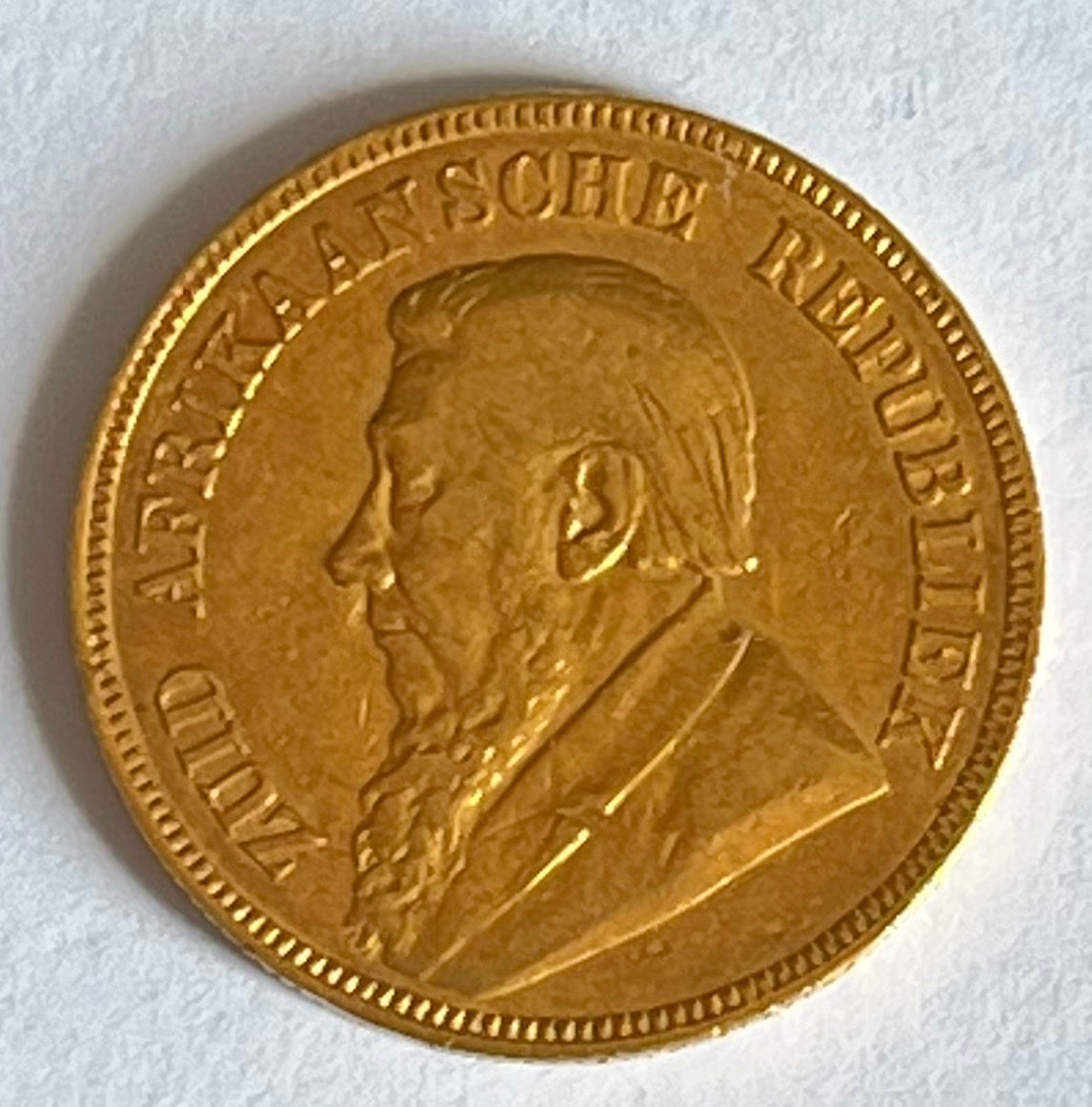 1898 South African Republic Paul Kruger One Pond Gold Coin