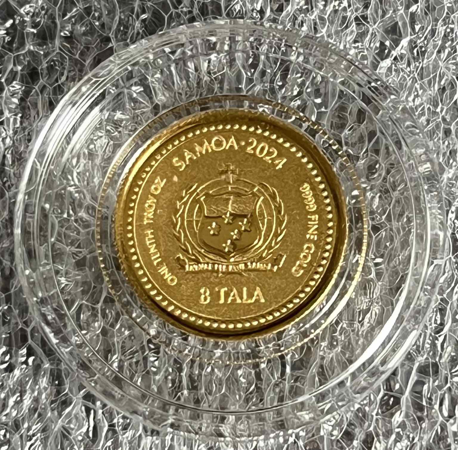 2024 Samoa Lunar Year Of The Dragon 1/10 Oz Proof Gold Coin In Capsule ...