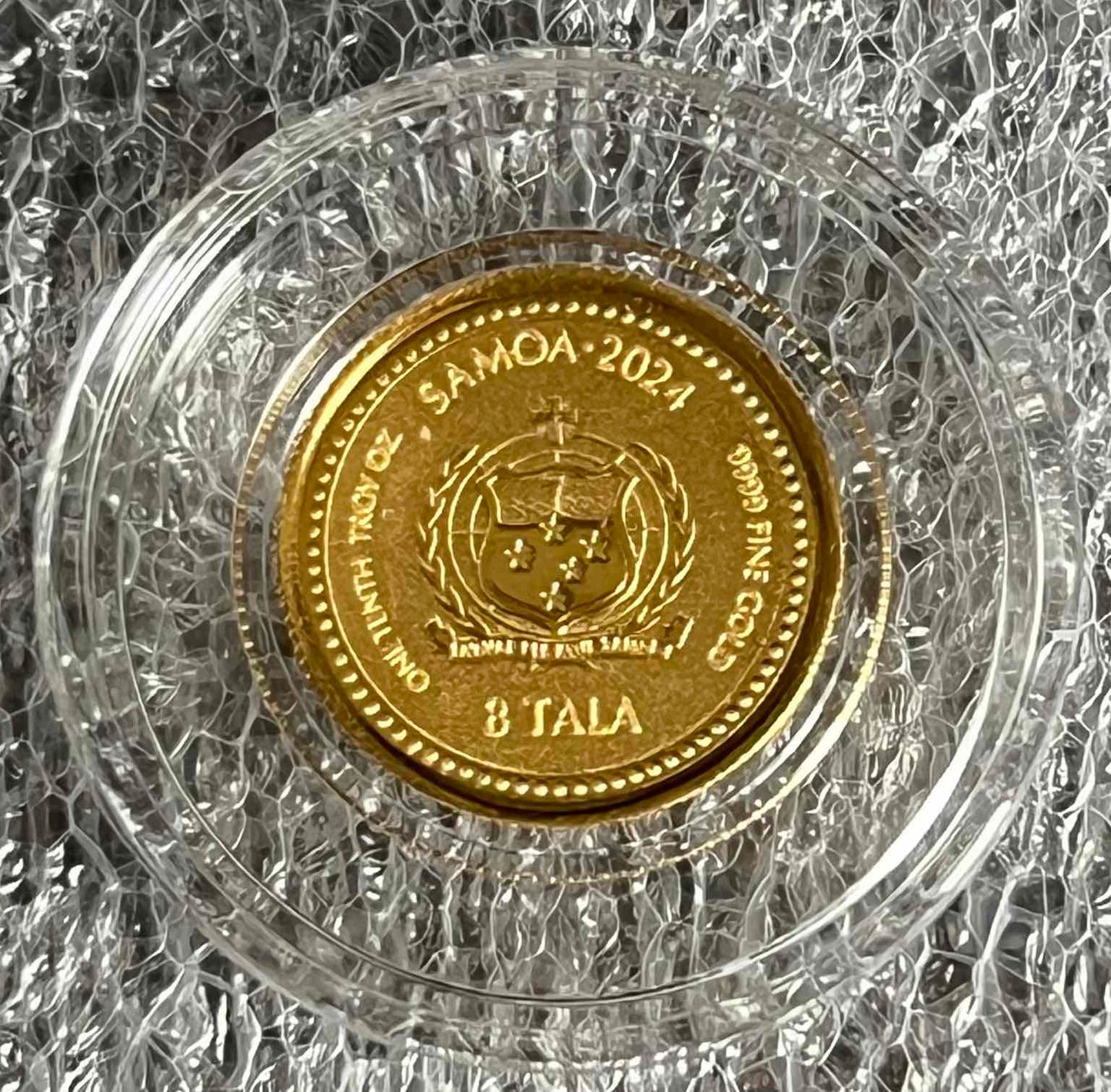 2024 Samoa Lunar Year of the Dragon 1/10 oz Proof Gold Coin in Capsule