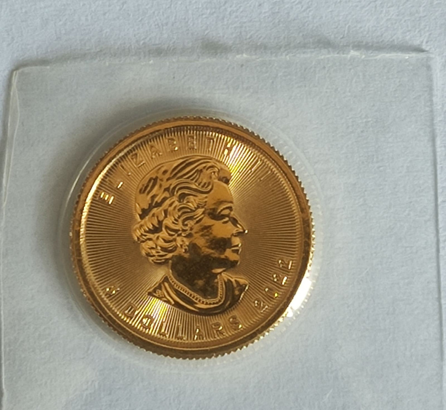 2022 Canada Maple Leaf 1/10 oz Gold Coin BU in Mint-Sealed Packaging